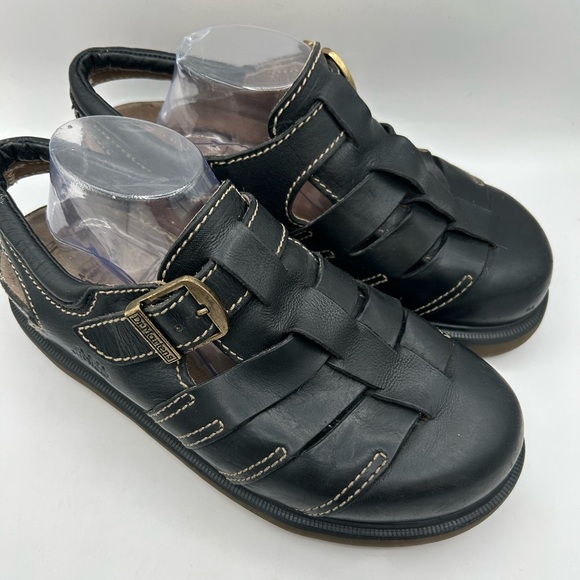 MIE RARE Dr Martens Sandals Mens Sz 11 Vintage Fisherman Black Chunky Y2K Grunge - Picture 5 of 14